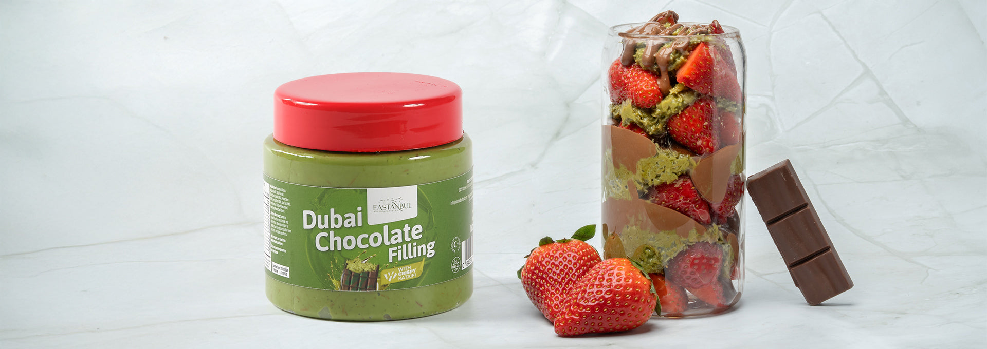 Strawberry & Dubai Chocolate Dessert Cup