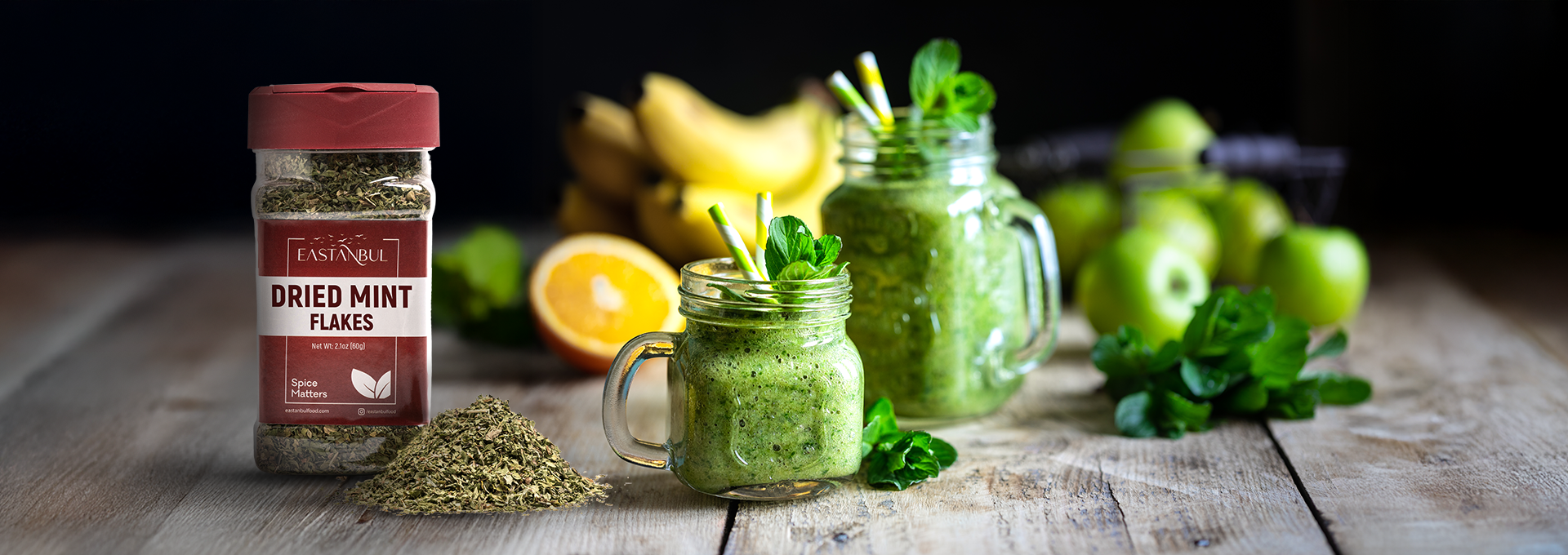 Green Apple Banana Mint Smoothie