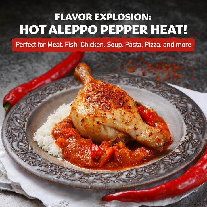 Eastanbul Hot Aleppo Pepper Flakes, Pul Biber, Crushed Red Pepper 5.3oz