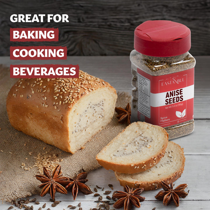 Eastanbul Anise Seeds Whole, Licorice-Like Full Flavor Anise See, 5.3oz