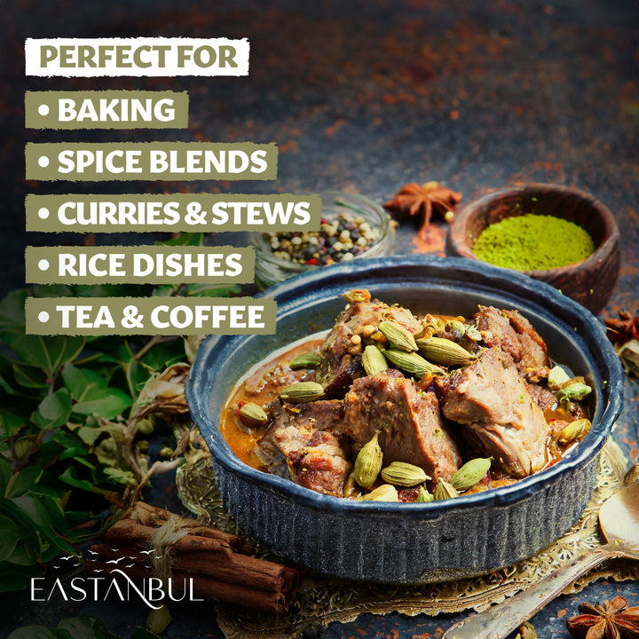 Eastanbul Cardamom Seeds, Green Cardamom Pods, Whole Cardamom Pods, 2.12oz