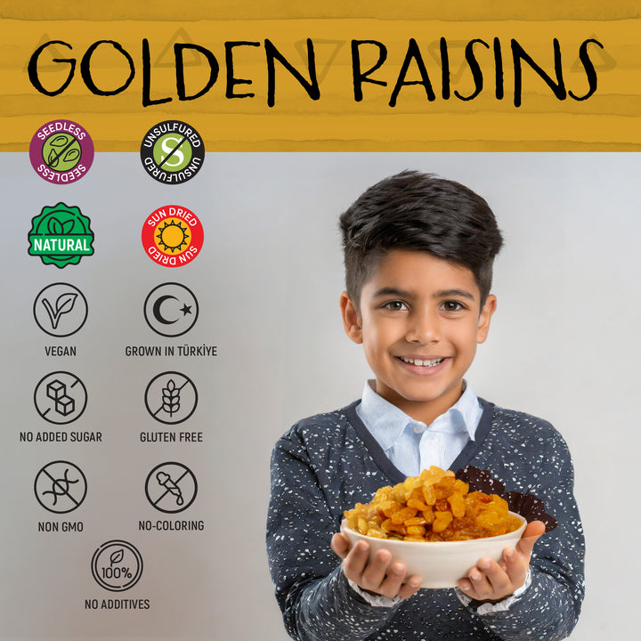 Eastanbul Golden Raisins,Seedless Raisin Sultanas,Pasas Secas de Uva,14.5oz