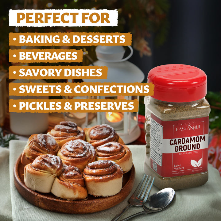 Eastanbul Cardamom Ground, Green Cardamom Powder, Cardamomo, 4.59 oz