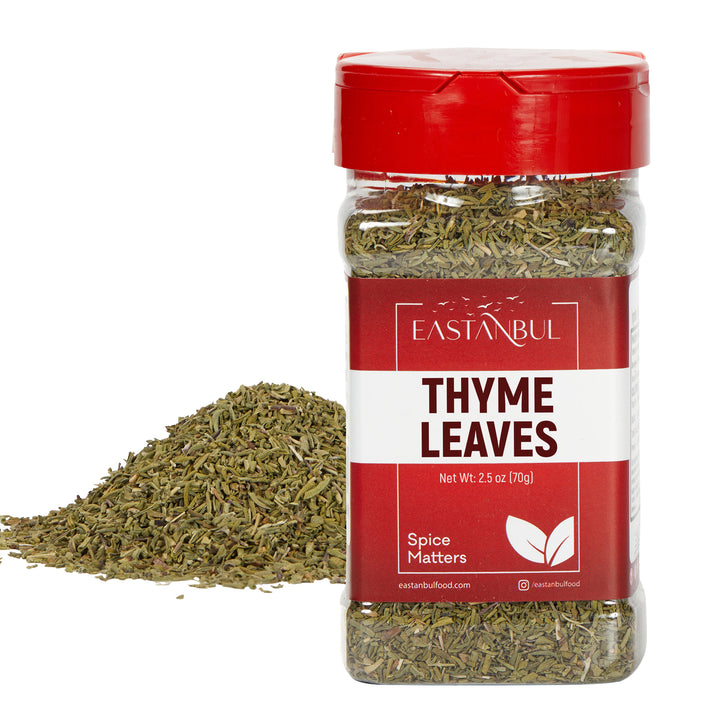 Eastanbul Thyme Leaves, Dried Thyme Herb, Dried Mediterranean Herb, 2.5oz