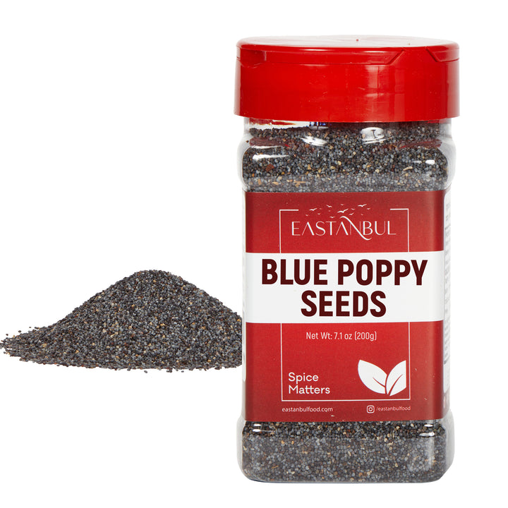 Eastanbul Whole Blue Poppy Seeds, Blue Poppy Seasoning Spice, 7.1 oz