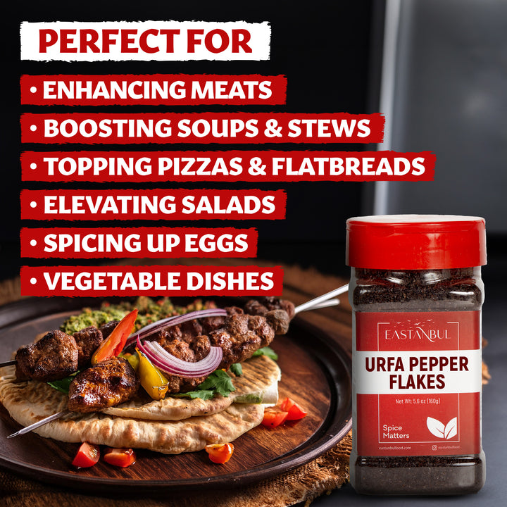 Eastanbul Urfa Pul Biber, Urfa Pepper Flakes,Isot,Blackish-Red Pepper,5.6oz