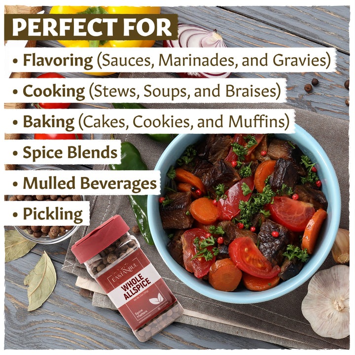 Eastanbul Allspice Berries Whole, Whole Allspice, Pimento Seeds, 3.5oz