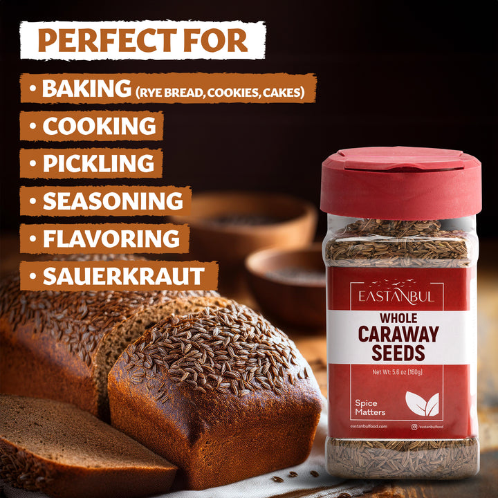 Eastanbul Caraway Seeds, Carraway Seeds For Cooking, Sauerkraut, Rye, 5.oz