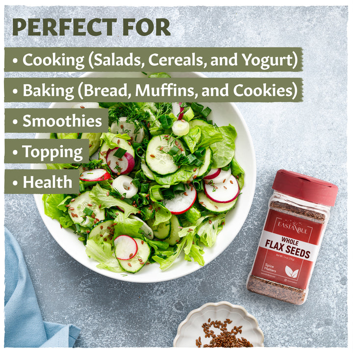 Eastanbul Flax Seed, Flax Seeds Whole, Brown Flaxseed, Vegan,Non GMO, 7.4oz