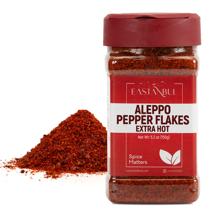 Eastanbul Hot Aleppo Pepper Flakes, Pul Biber, Crushed Red Pepper 5.3oz
