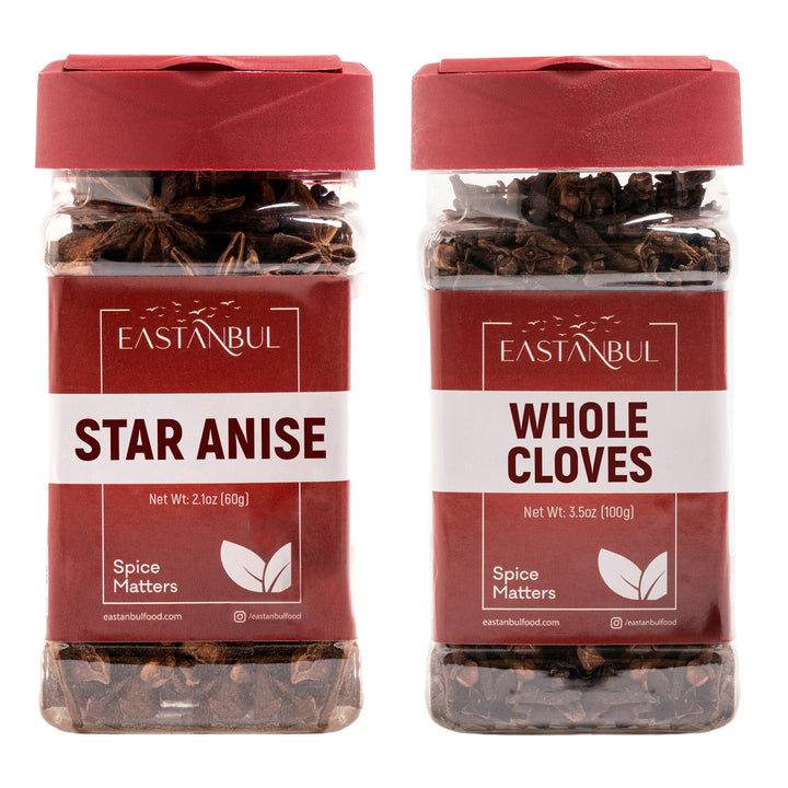 Eastanbul Anise Star 2.1oz and Cloves Whole 3.5oz, Spice Buddies