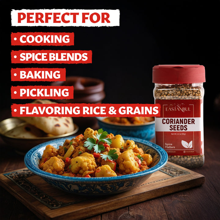 Eastanbul Coriander Seeds Whole, Cilantra, Coriander for Cooking, 3.2oz