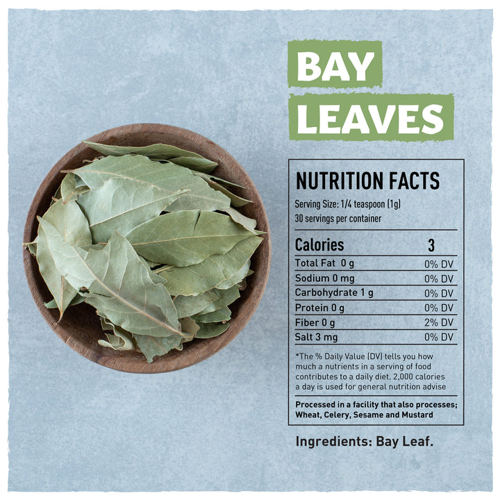 Eastanbul Whole Bay Leaves, Dried Bay Leaves, Whole Bayleaf, 1.1oz