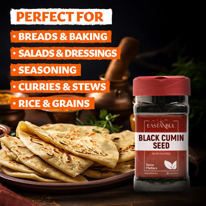 Eastanbul Nigella Seeds,Black Cumin Seed,Whole Black Cumin,Flavorful,6.4oz