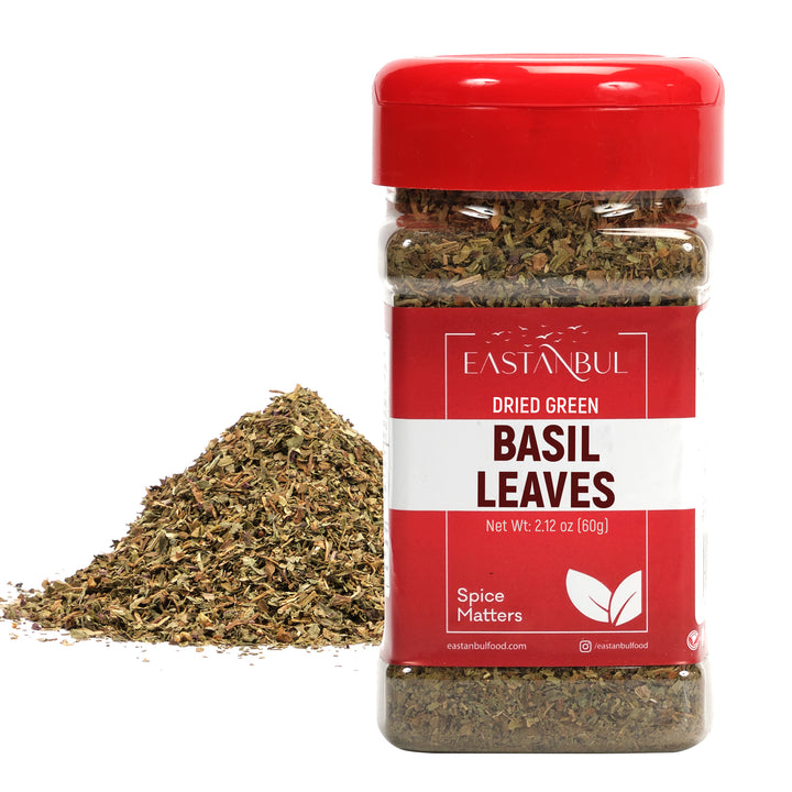 Eastanbul Dried Basil, Dried Basil Leaves, Turkish Feslegen, 2.12oz