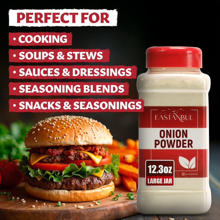 Eastanbul Onion Powder, 12.3oz, White Onion Powder Seasoning