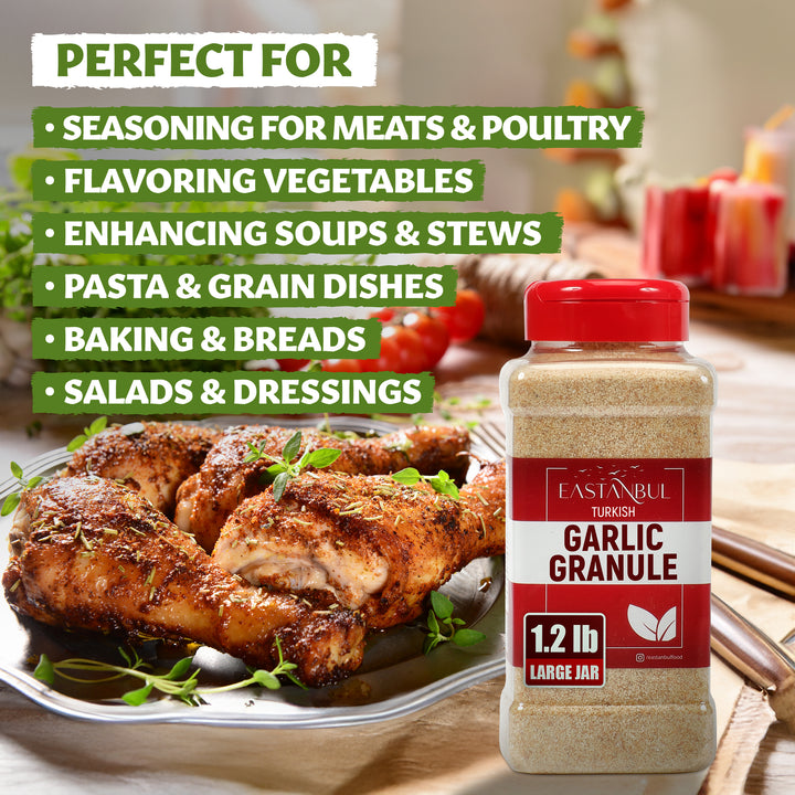 Eastanbul Granulated Garlic, Famous Turkish Garlic Granules, 1.2lb