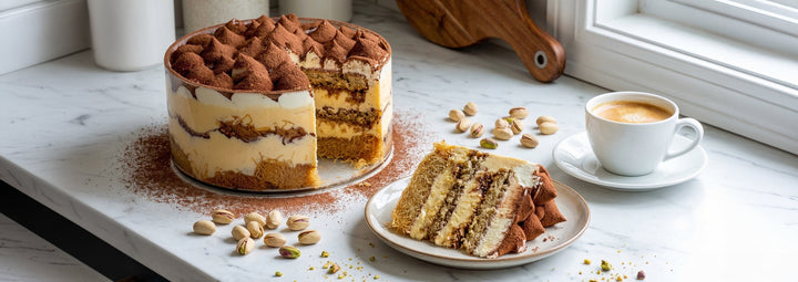 Kataifi Pistachio Tiramisu Cake