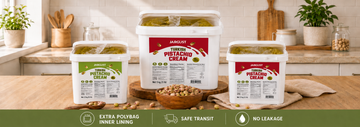 Jargust Bulk Pistachio Cream: Premium Antep Pistachio Flavor, Smooth Texture, and Protected Bulk Packaging
