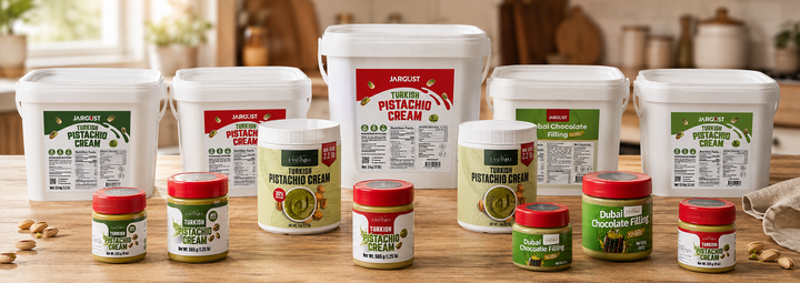 Best Turkish Pistachio Cream for Desserts, Coffee, Baking & Dubai Chocolate: Eastanbul & Jargust