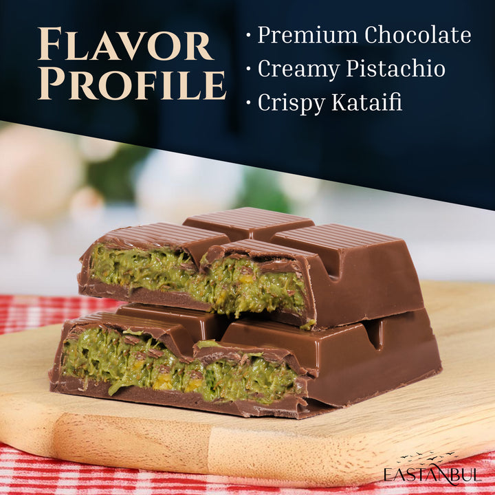 Eastanbul Dubai Chocolate Bar Pistachio, Viral Candy, Knafeh, 7oz