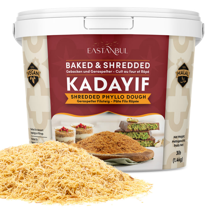 Eastanbul Bulk Baked & Shredded Kataifi, Toasted Katifi, Kadayif, 3lb