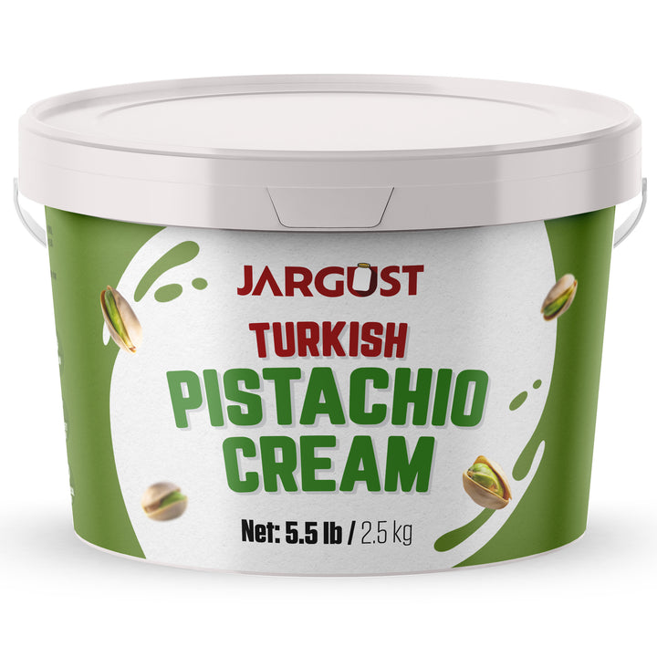 Bulk Pistachio Cream Spread, Premium Real Antep Turkish Pistachio, 5.5 lb (2.5 kg)