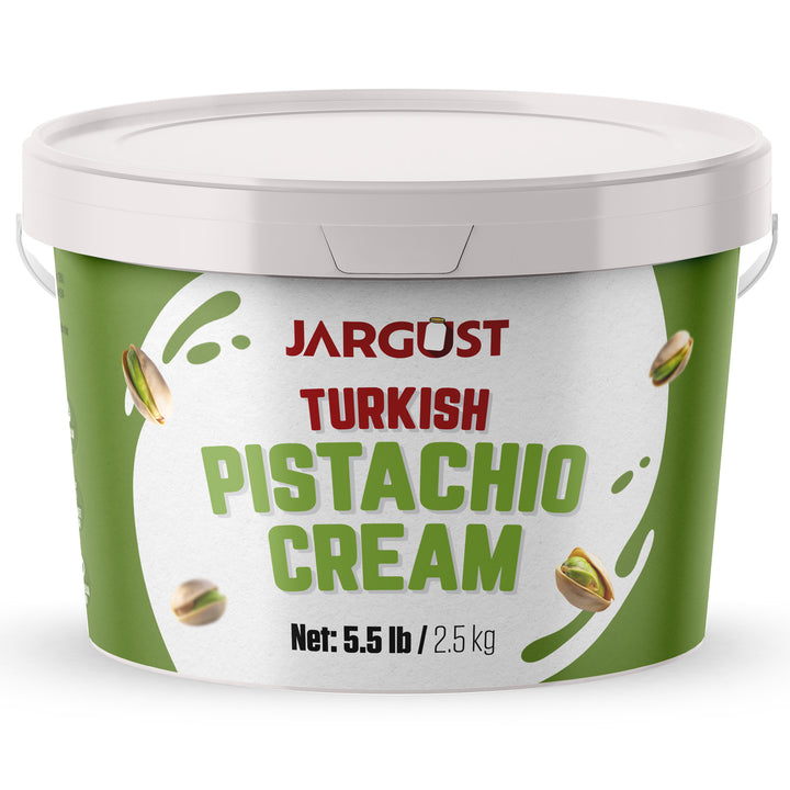 Bulk Pistachio Cream Spread, Premium Real Antep Turkish Pistachio, 5.5 lb (2.5 kg)