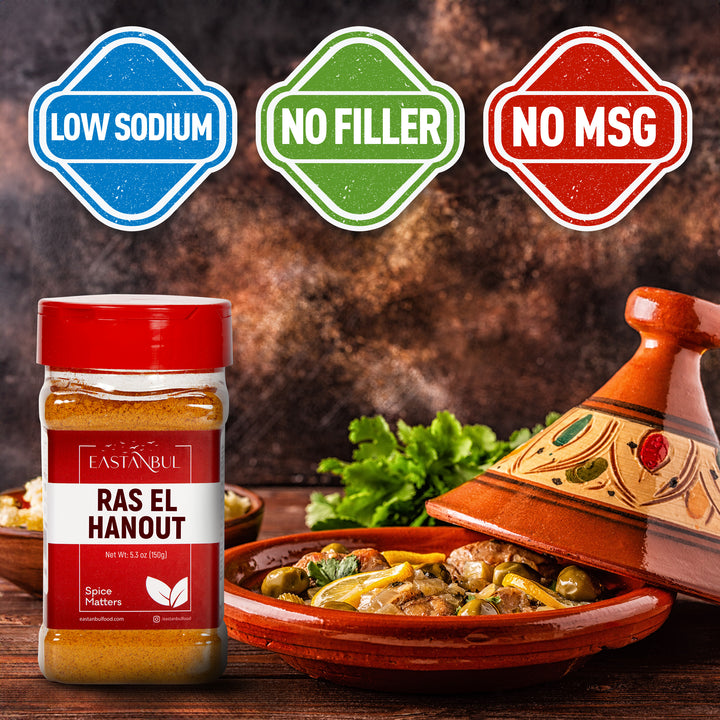 Eastanbul Ras El Hanout Spice, Ras El Hanout Moroccan Spice Blend, 5.3oz