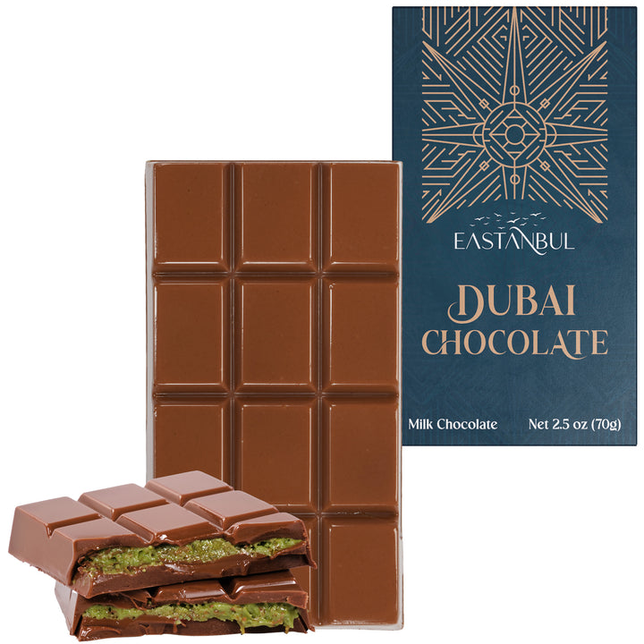Eastanbul Dubai Chocolate Bar Pistachio, Mini Treat, Viral Candy, 2.5oz