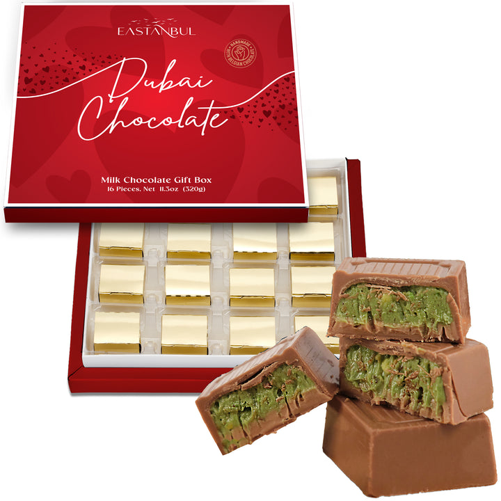 Eastanbul Premium Dubai Chocolate Bar Pistachio,Valentines Day Gifts,11.3oz