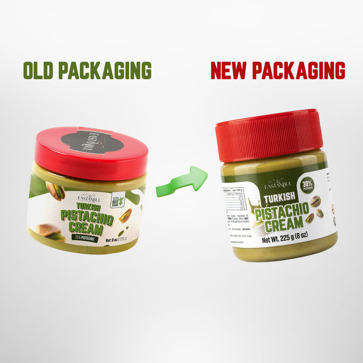Eastanbul Turkish Pistachio Cream, Paste for Dubai Chocolate Bar, 25% Pistachio, 8oz