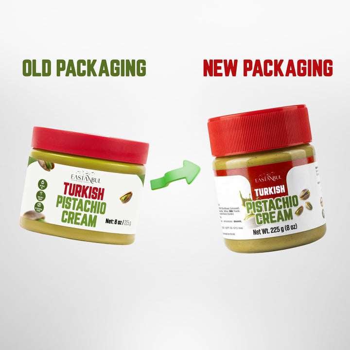 Eastanbul Turkish Pistachio Cream, Paste for Dubai Chocolate Bar, 15% Pistachio, 8oz