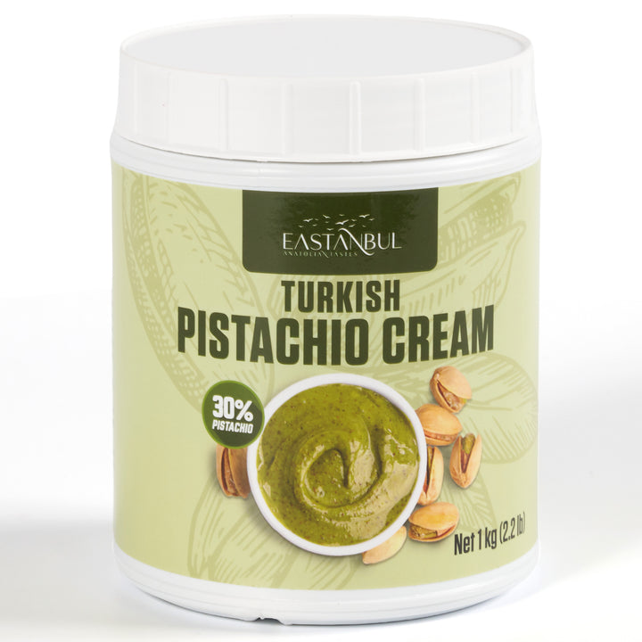 Eastanbul Turkish Pistachio Cream, Paste for Dubai Chocolate Bar, 30% Pistachio, 2.2lb