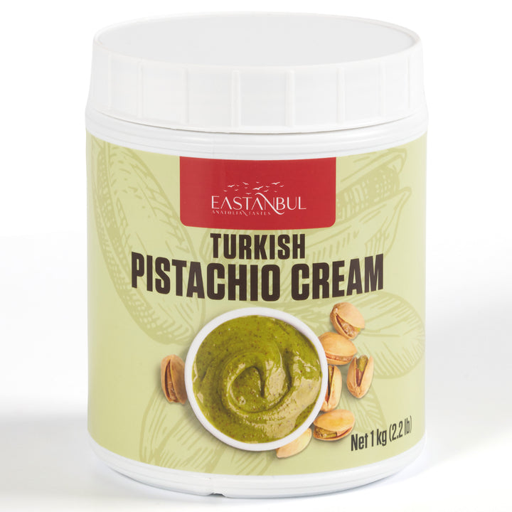 Eastanbul Turkish Pistachio Cream, Paste for Dubai Chocolate Bar, 15% Pistachio, 2.2lb