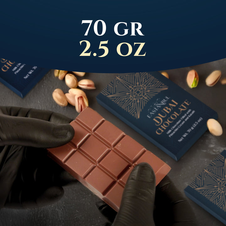 Eastanbul Dubai Chocolate Bar Pistachio, Mini Treat, Viral Candy, 2.5oz