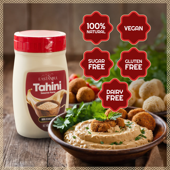 Eastanbul Tahini, Tahini Paste for Hummus, Tahini Cream, Tahini Sauce,1lb