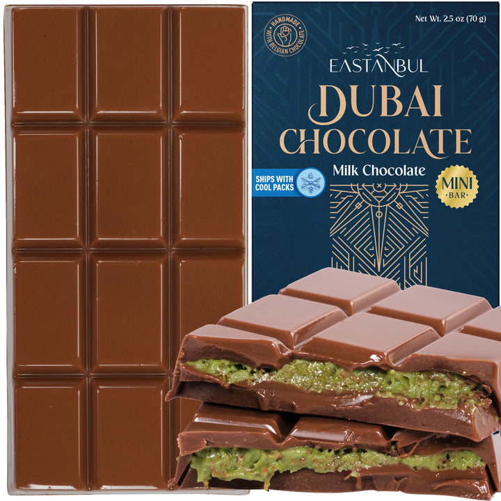 Eastanbul Dubai Chocolate Bar Pistachio, Mini Treat, Viral Candy, 2.5oz