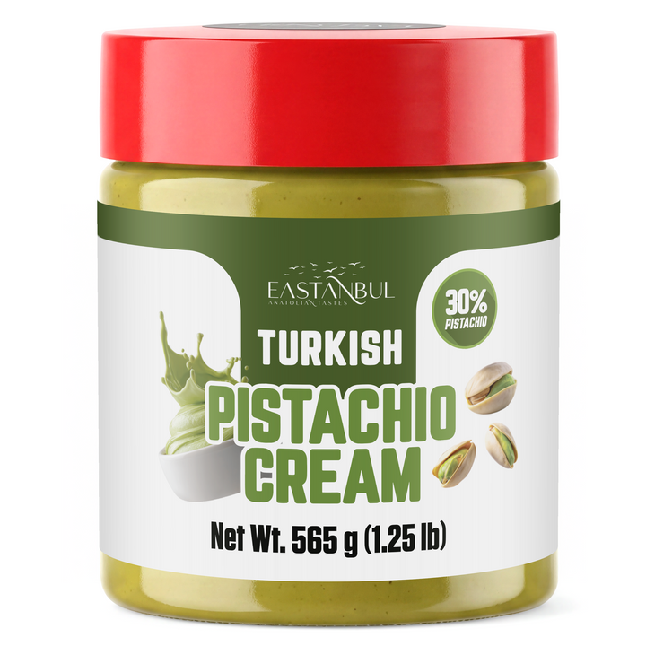 Eastanbul Turkish Pistachio Cream, Paste for Dubai Chocolate Bar, 30% Pistachio, 1.25lb