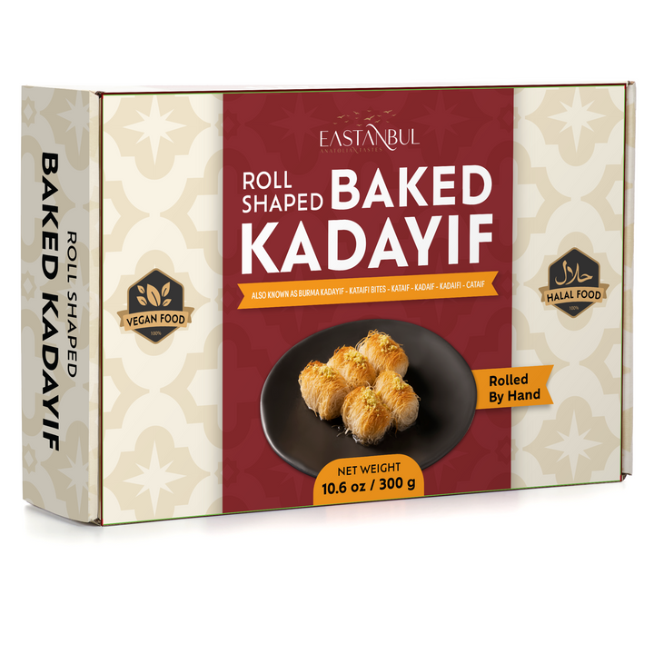 Eastanbul Baked Kataifi Shredded Fillo Dough, Kataifi Rolls Twisted Kadayif, 300g