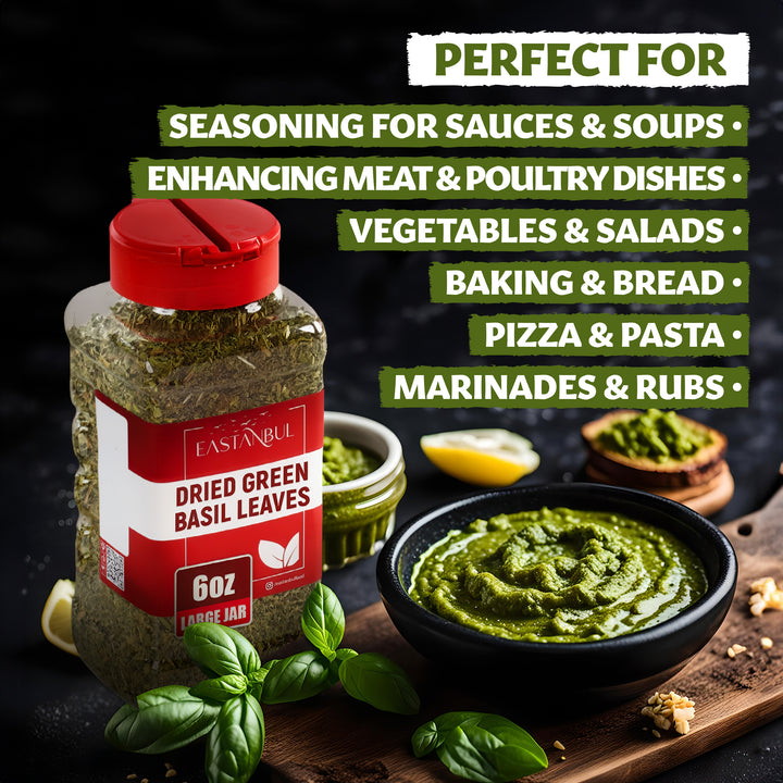 Eastanbul Basil Seasoning, Dried Basil, Turkish Feslegen, Natural, 6oz