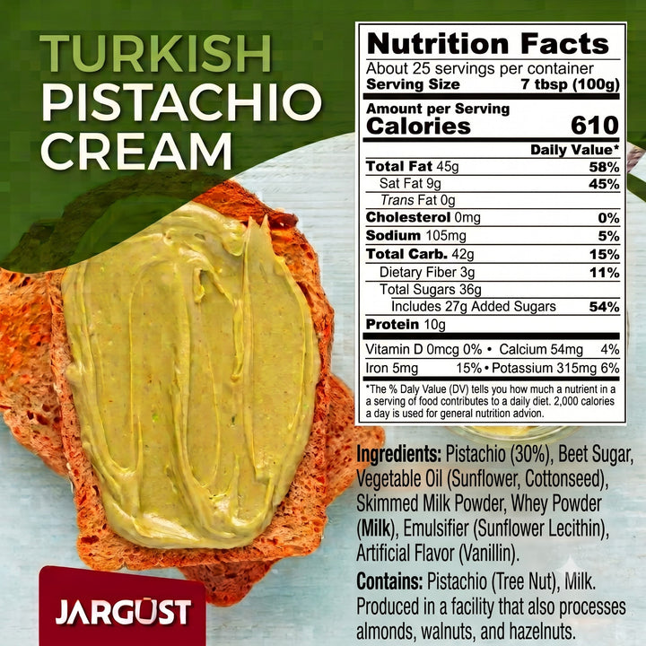 Bulk Pistachio Cream, Real Antep Pistachio Spread for Dubai Chocolate, 30% Pistachio, 5.5lb
