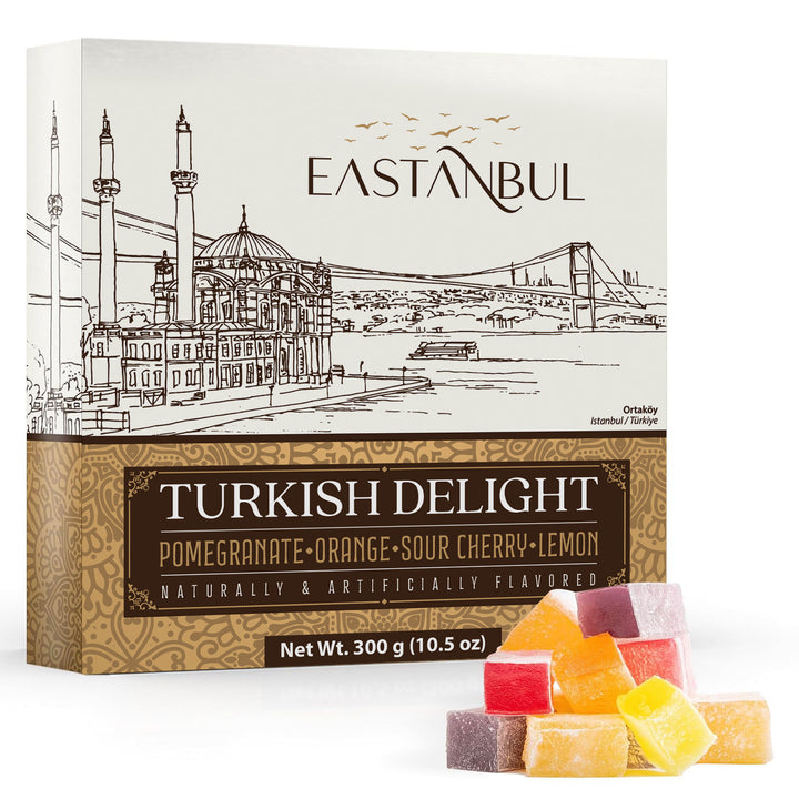 Eastanbul Turkish Delight, Turkish Delights Candy Assorted Flavor, 10.5oz