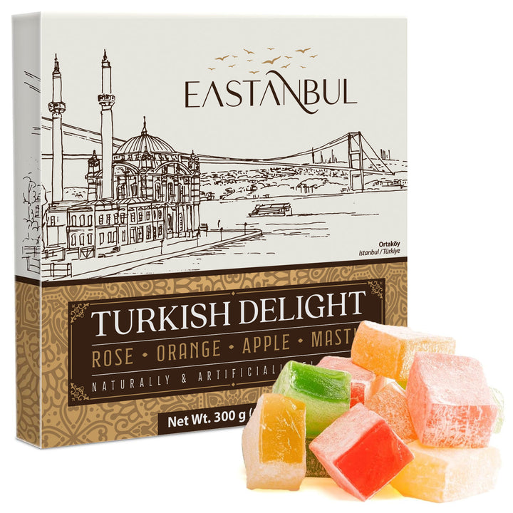 Eastanbul Turkish Delight, Turkish Delights Candy Assorted Flavor, 10.5oz
