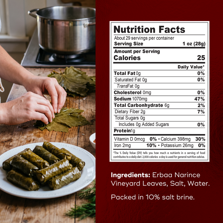 Jargust Grape Leaves in Brine, For Dolma, Sarma, and Dolmades, Vegan,28.2oz