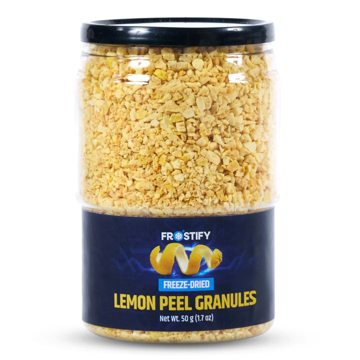 Frostify Freeze Dried Lemon Peel Granules, Lemon Zest for Baking, 1.7oz