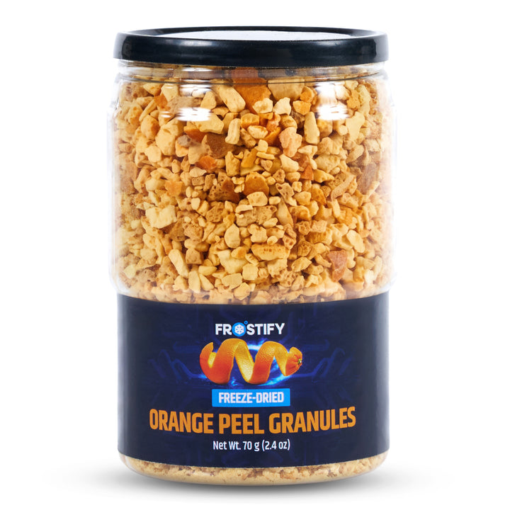 Frostify Freeze Dried Orange Peel Granules, Orange Zest for Baking, 2.4oz