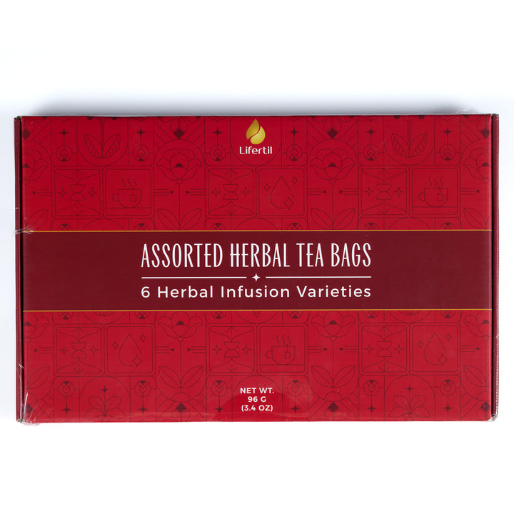 Lifertil Assorted Herbal Tea Bags, Tea Sampler Variety Bag, Gift Box,48ct