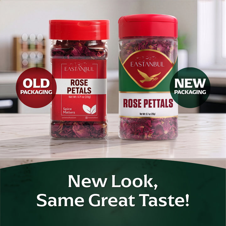 Eastanbul Dried Rose Petals, Edible Rose Petals, Natural, Vegan, 0.71oz