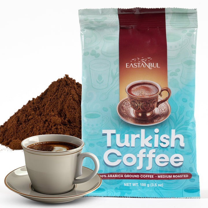 Eastanbul Turkish Coffee, 100% Arabica Medium Roast Ground Coffee, 3.5oz
